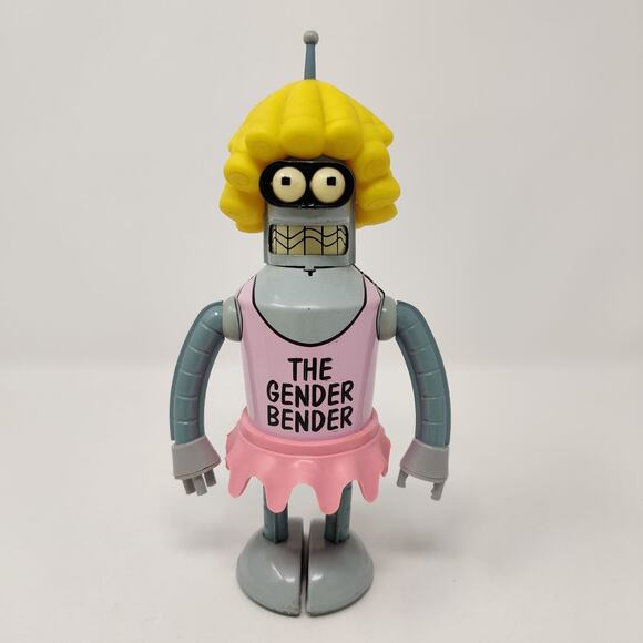 Futurama Gender Bender Robot Wind Up Toy Rocket USA 2001 Collectible Boxed - Picture 7 of 16